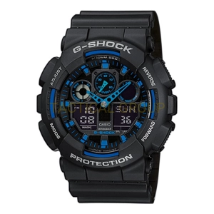 Zegarek CASIO G-Shock GA-100-1A2ER - Czarno-Niebieski