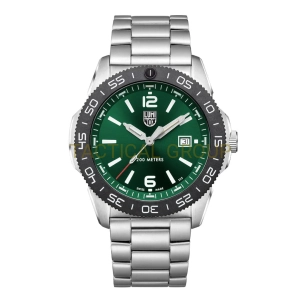 LUMINOX Zegarek Kwarcowy Pacific Diver 3120 Series XS.3137  - srebrno-zielony