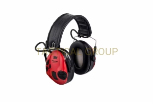 3M Peltor aktywny, strzelecki ochronnik słuchu SportTac - czarno-czerwony
