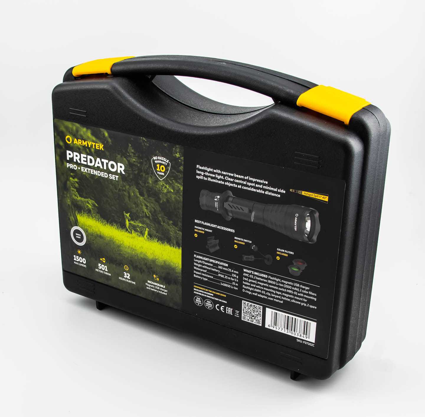 Latarka taktyczna Armytek Predator Pro v3.5 USB - Extended Set