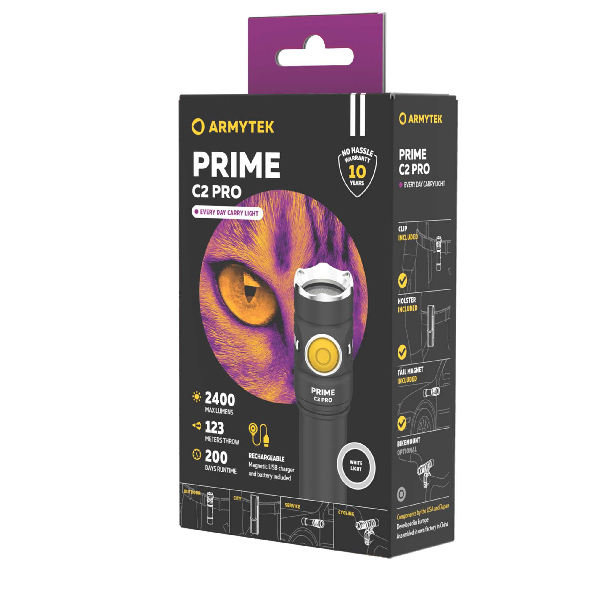 Latarka EDC Armytek Prime C2 Pro v4 - white