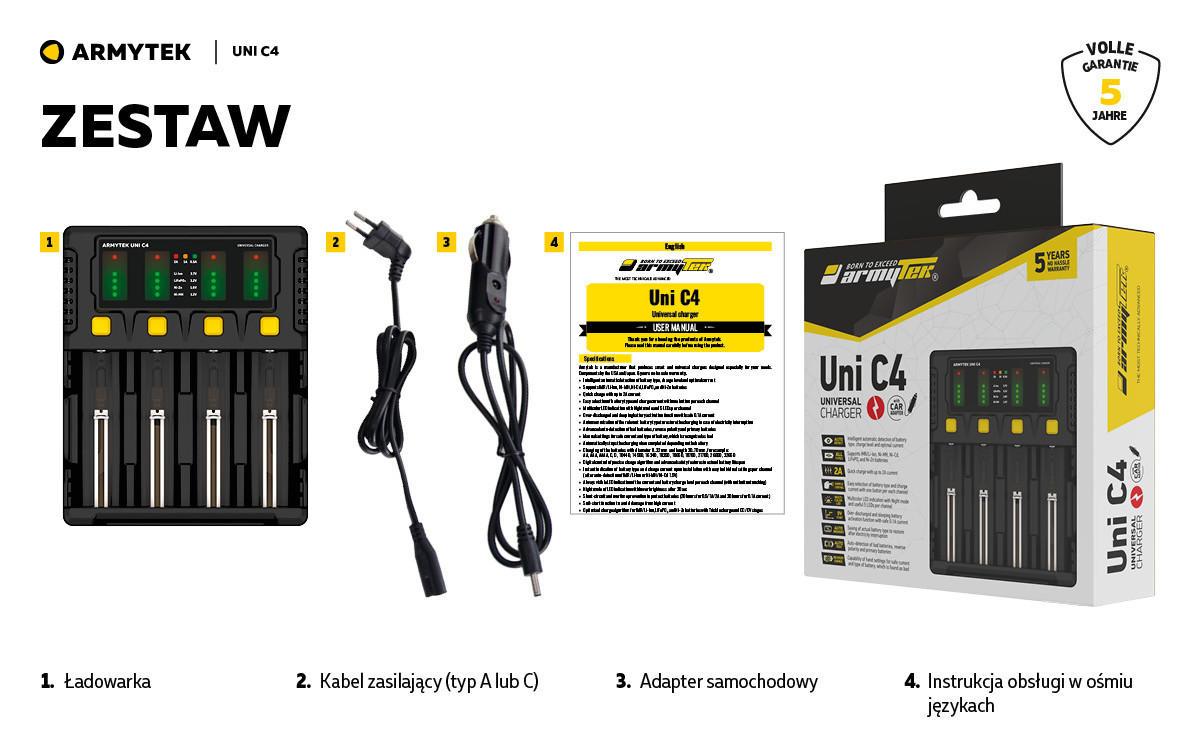 Ładowarka Armytek Uni C4
