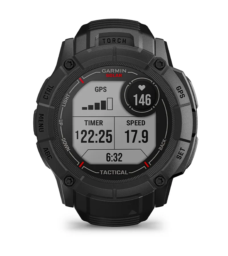 Zegarek taktyczny Garmin Instinct 2X Solar — Tactical Edition, Czarny
