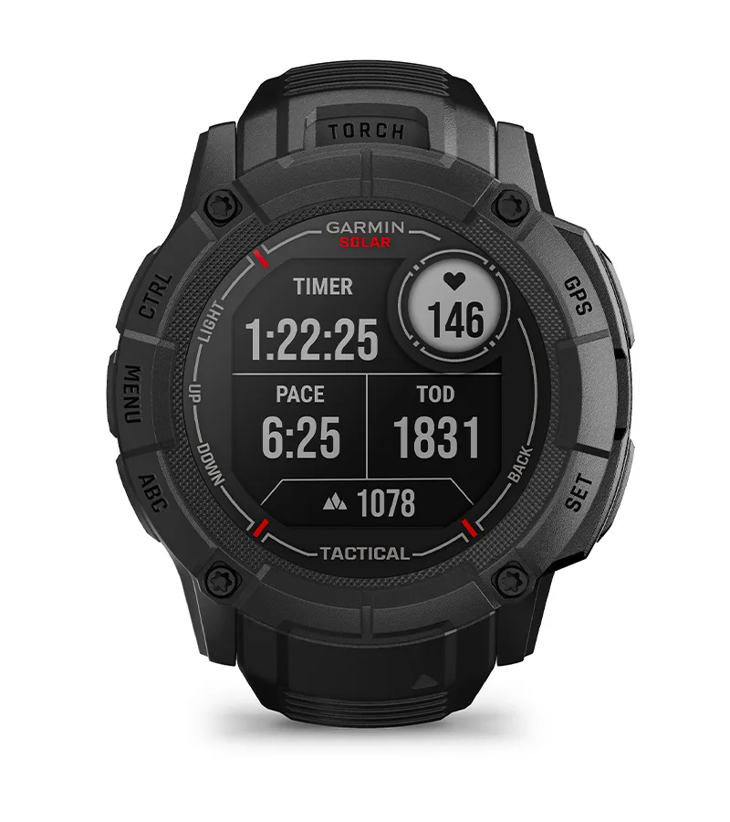 Zegarek taktyczny Garmin Instinct 2X Solar — Tactical Edition, Jasnobrązowy