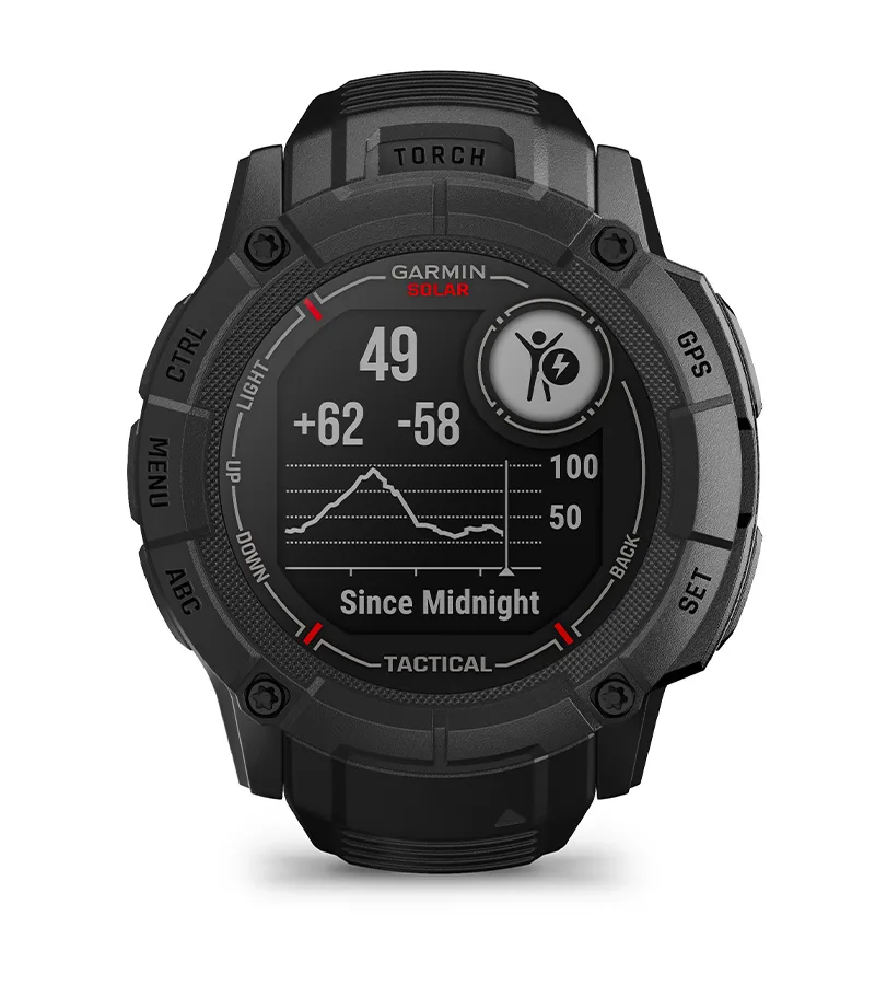 Zegarek taktyczny Garmin Instinct 2X Solar — Tactical Edition, Jasnobrązowy