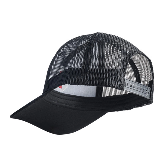 Czapka Snapback A10 Signature - czarna z biało-czerwonym logo