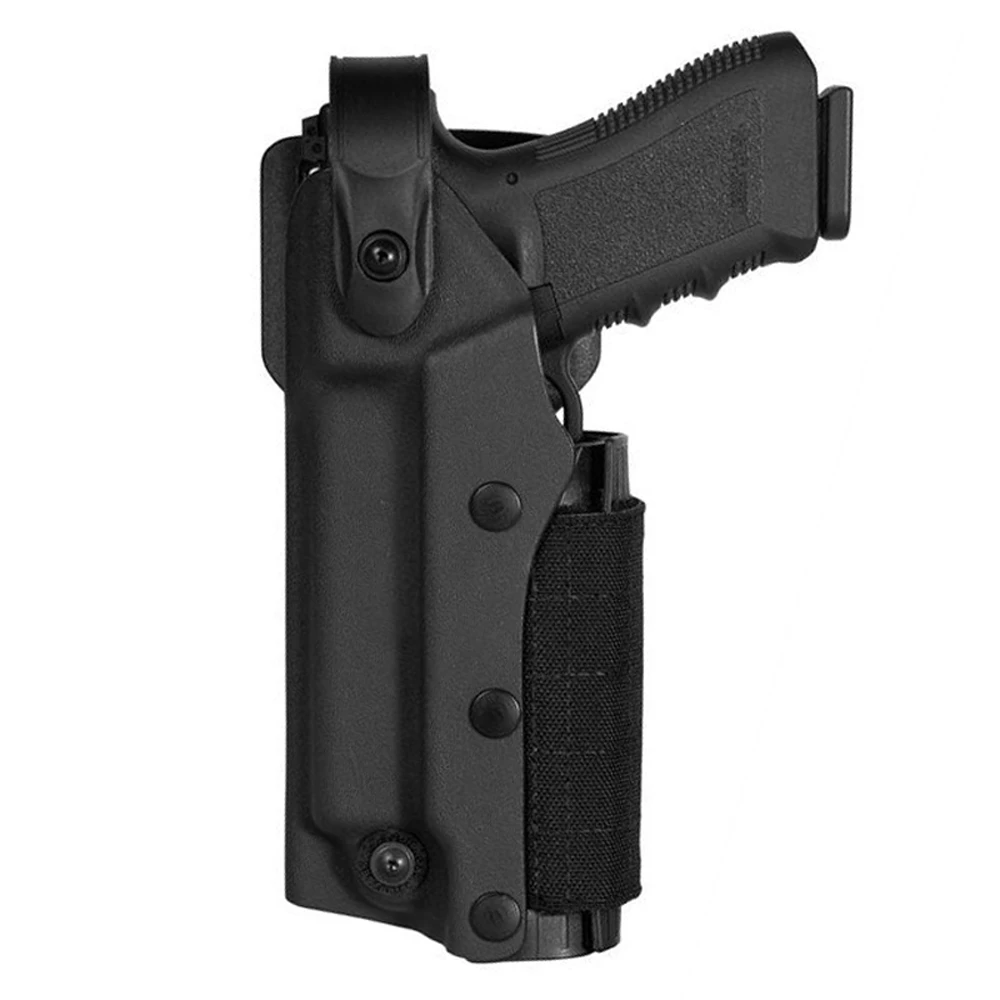 Kabura A10 Zoom VKZ804, lewa, do GLOCK 17-18-19-22-23 z latarką-laserem - Czarna
