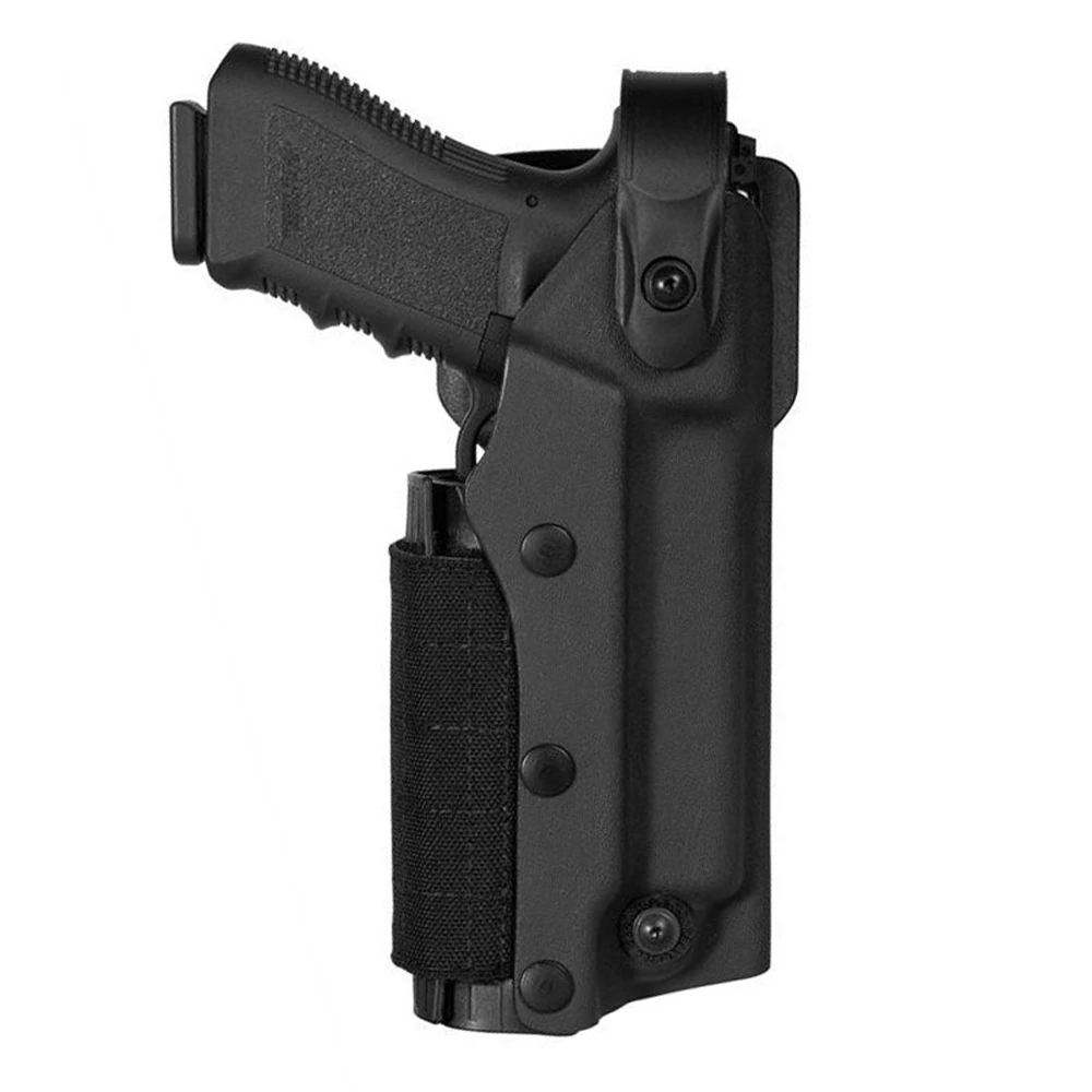 Kabura A10 Zoom VKZ804, prawa, do GLOCK 17-18-19-22-23 z latarką-laserem - Czarna