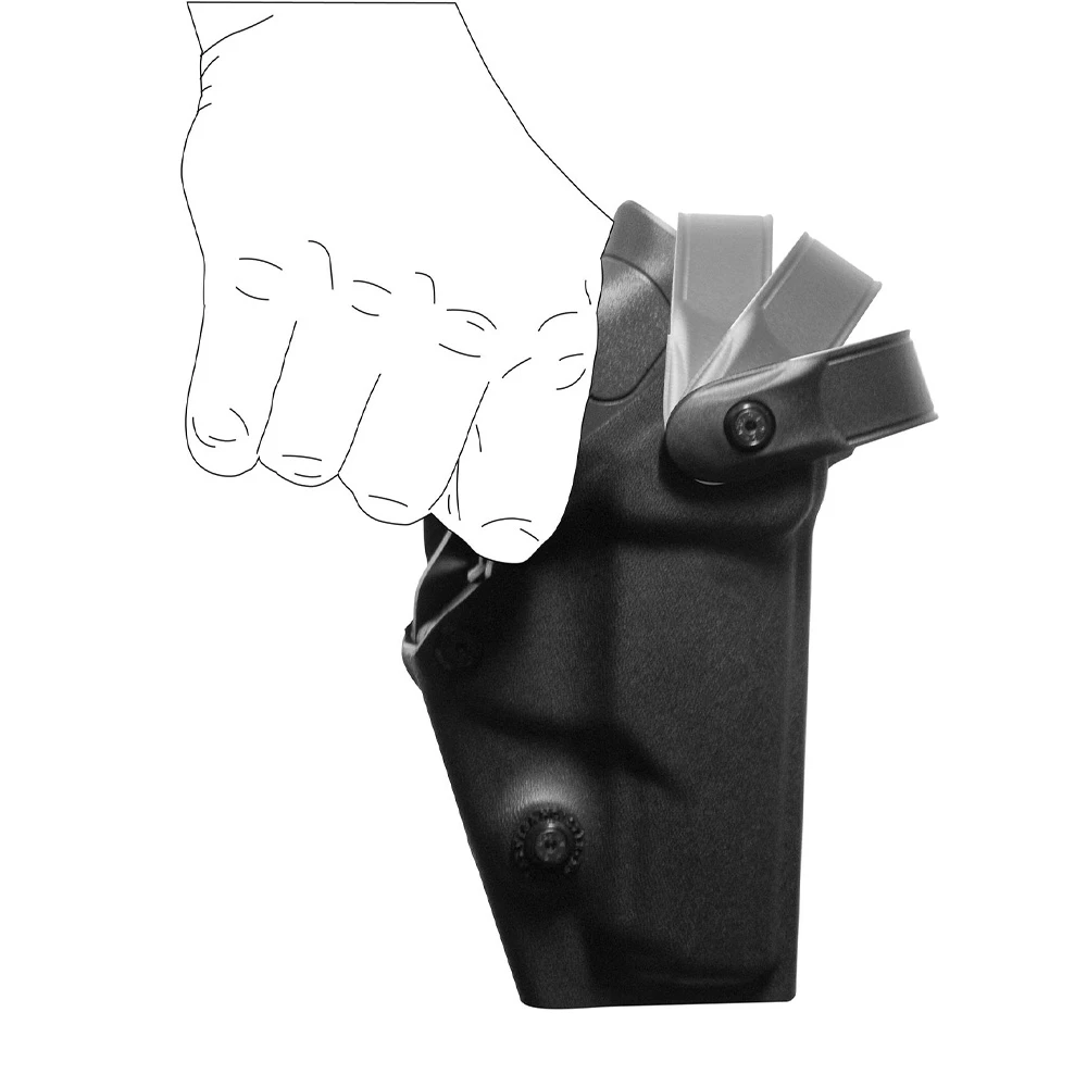 Kabura A10 Zoom VKZ804, prawa, do GLOCK 17-18-19-22-23 z latarką-laserem - Czarna