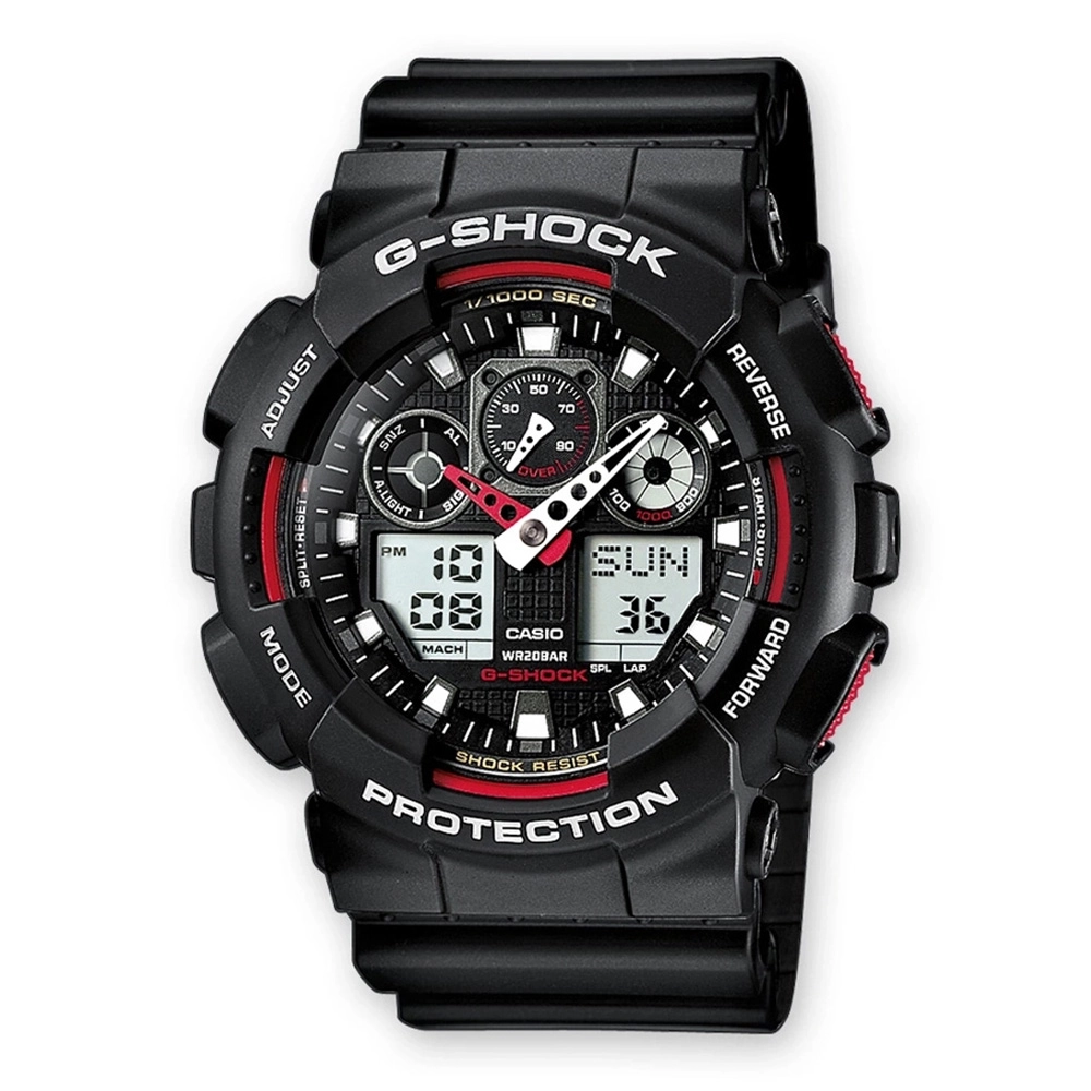 Zegarek A10 G-Shock GA-100 - Czarno-czerwony