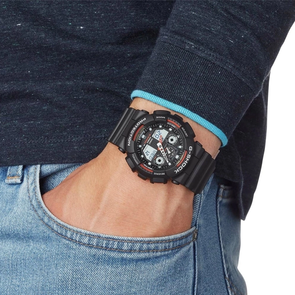 Zegarek A10 G-Shock GA-100 - Czarno-czerwony