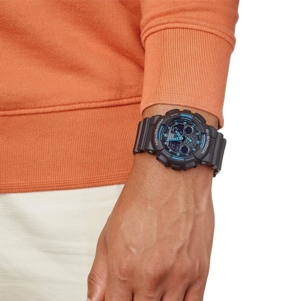 Zegarek A10 G-Shock GA-100 - Czarno-niebieski