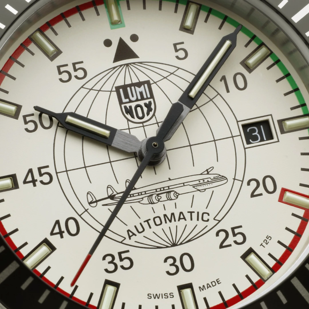 LUMINOX Zegarek Automatyczny Air Automatic Constellation™ 9600 Series XA.9607 - biało-brązowy