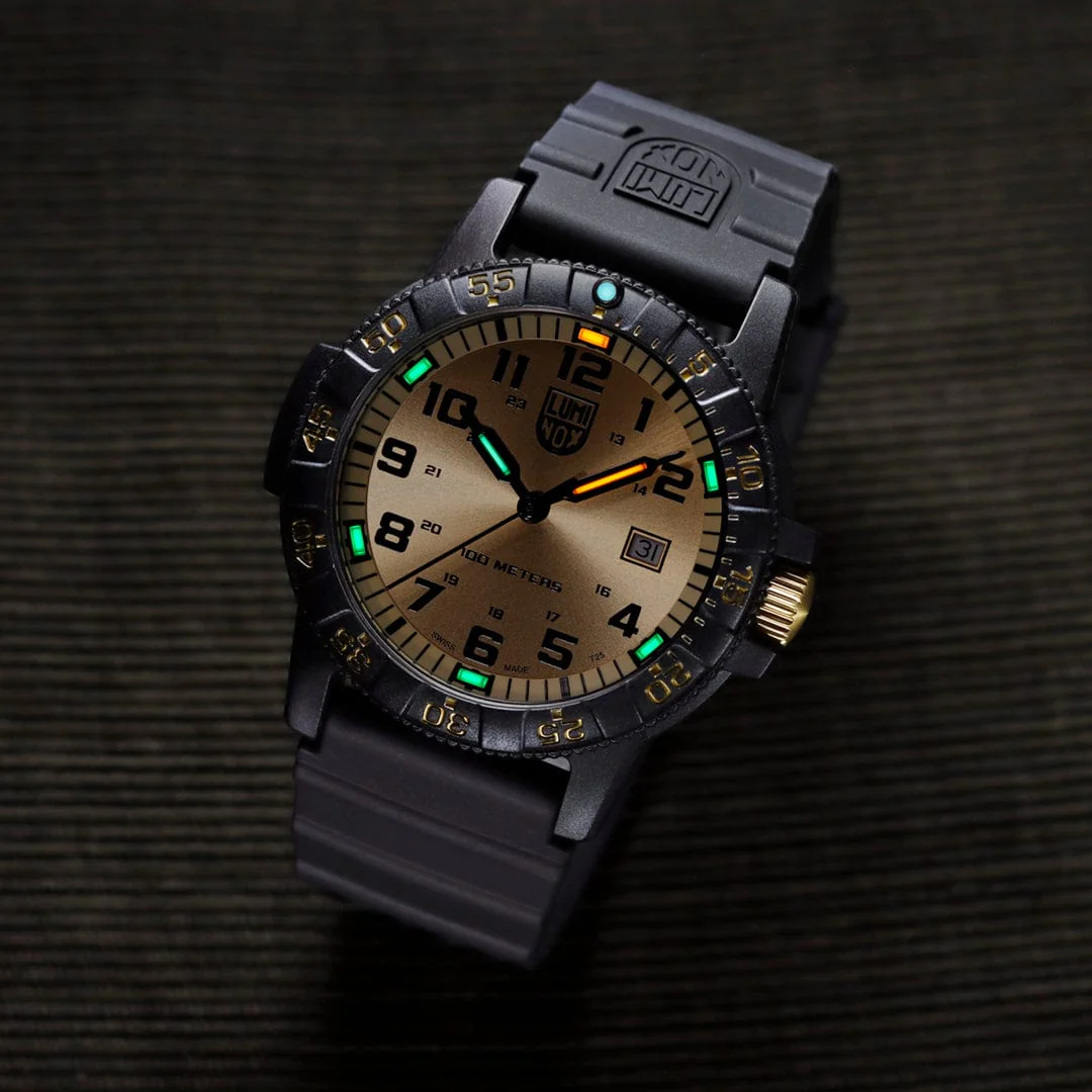 Zegarek Kwarcowy Luminox Leatherback Sea Turtle Giant 0320 Series XS.0325.GP – czarno-złoty