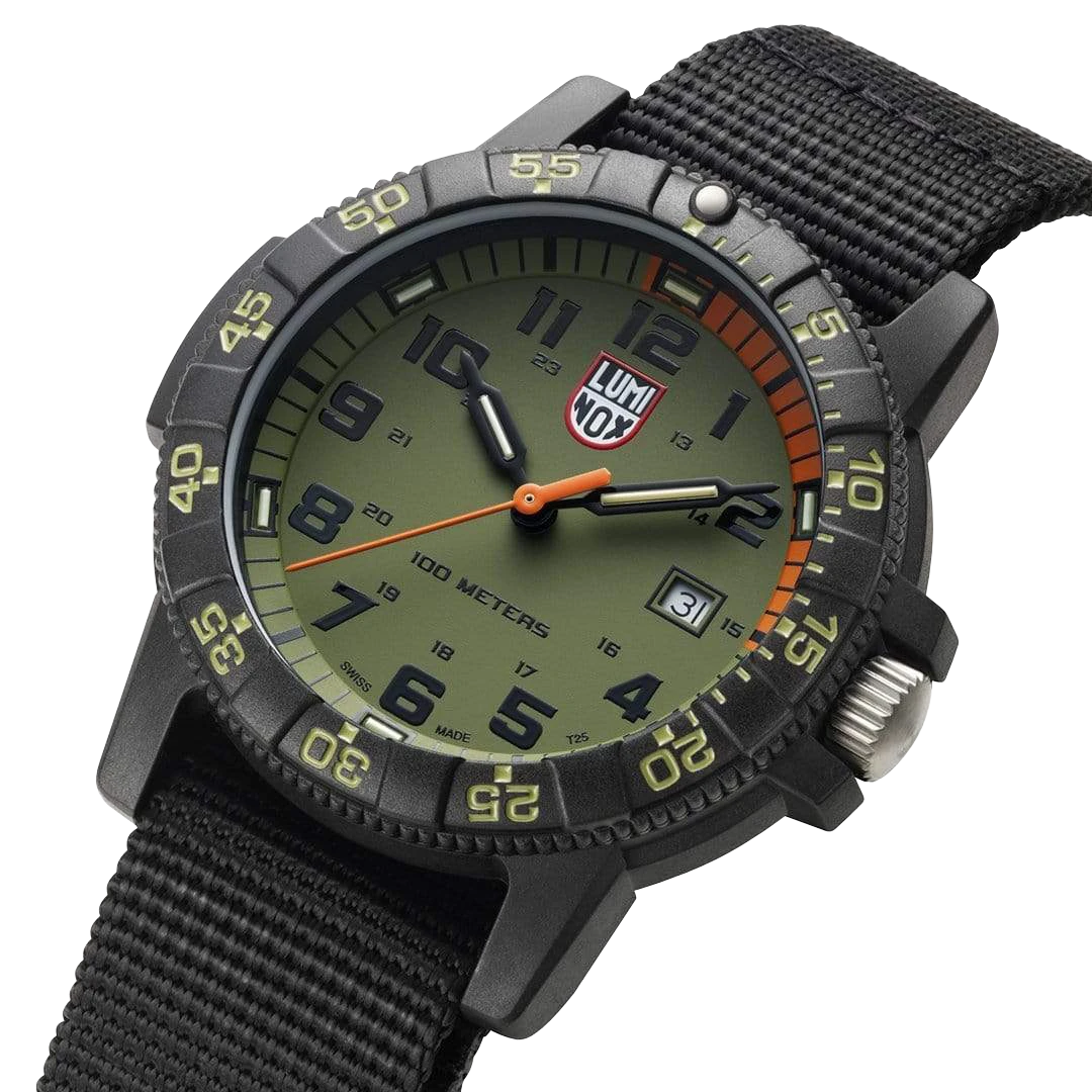 Zegarek Kwarcowy Luminox Leatherback Sea Turtle Giant 0320 Series XS.0337 – czarno-zielony