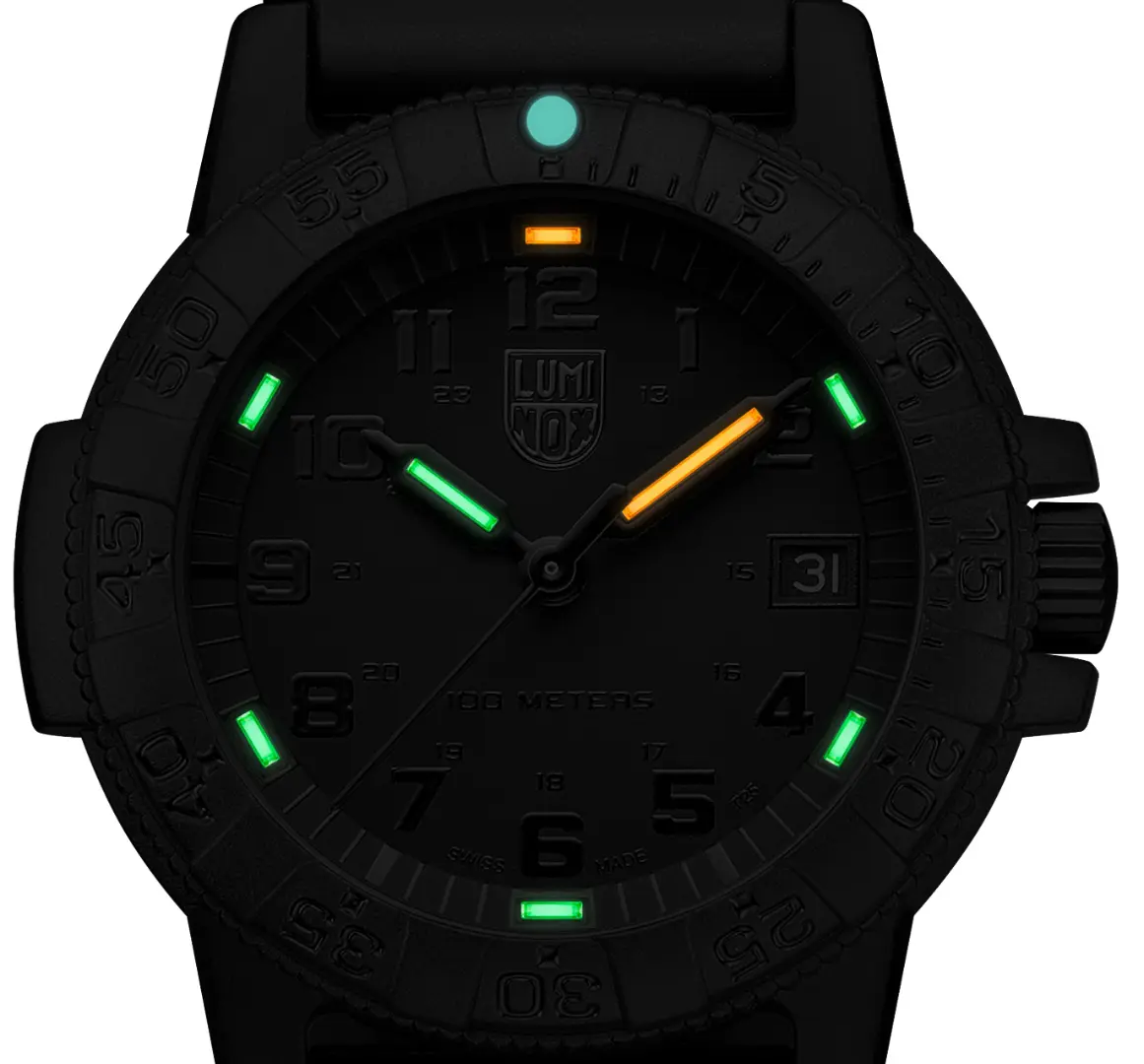 LUMINOX Zegarek Kwarcowy Leatherback Sea Turtle 0300 Series XS.0301.BO.L – czarny