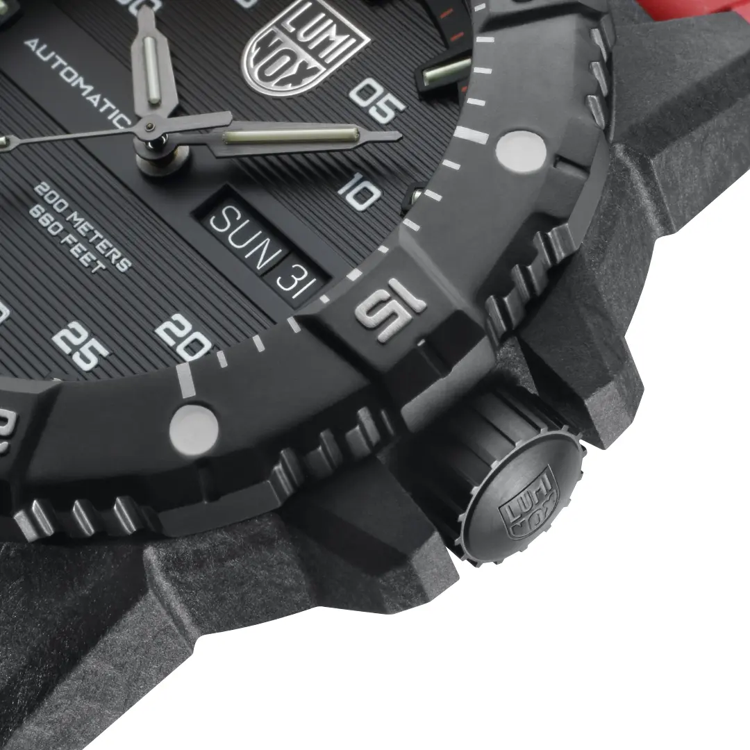 LUMINOX Zegarek Automatyczny Master Carbon SEAL Automatic XS.3875 – czarno-czerwony