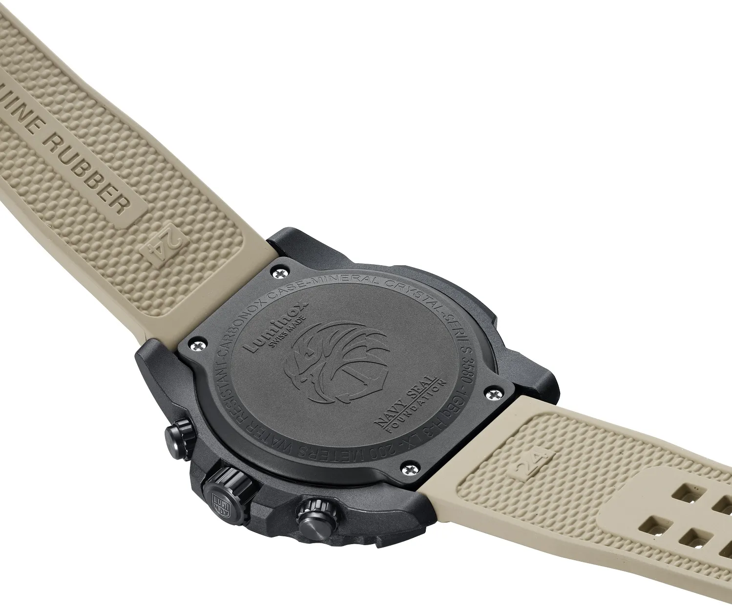 LUMINOX Zegarek Kwarcowy Navy SEAL Foundation 3580 Series Chronograph XS.3590.NSF.SET – czarno-beżowy