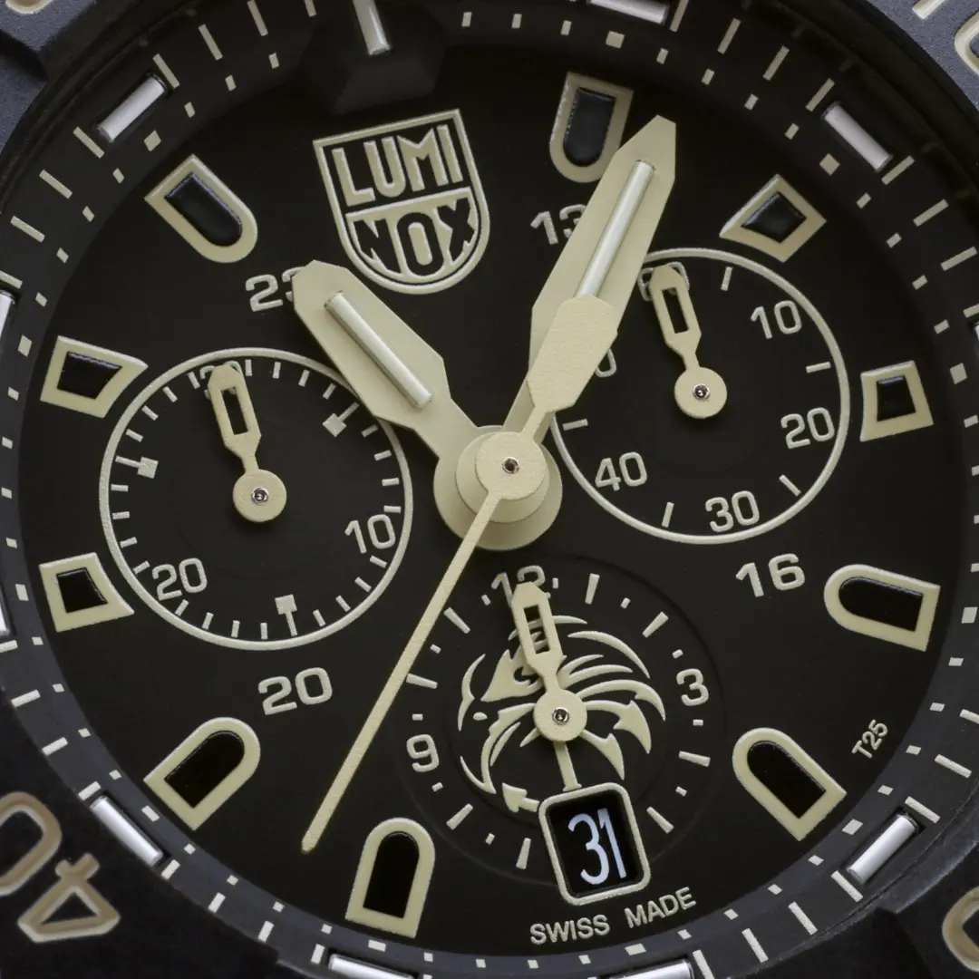 LUMINOX Zegarek Kwarcowy Navy SEAL Foundation 3580 Series Chronograph XS.3590.NSF.SET – czarno-beżowy