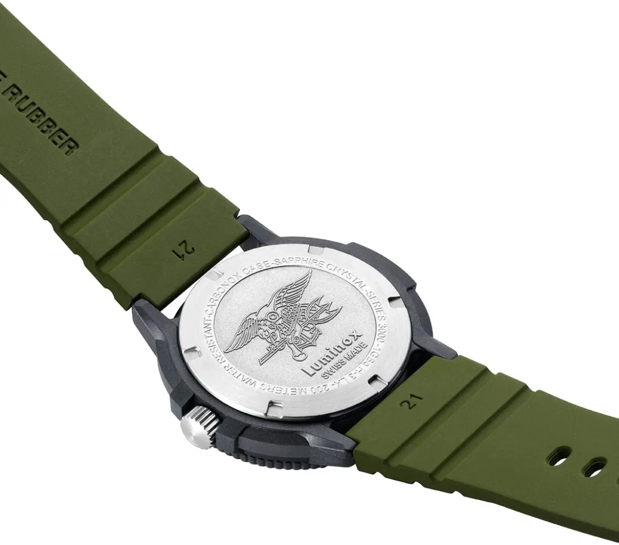 LUMINOX Zegarek Kwarcowy Navy SEAL 3000 Series XS.3013.EVO.S – czarno-zielony