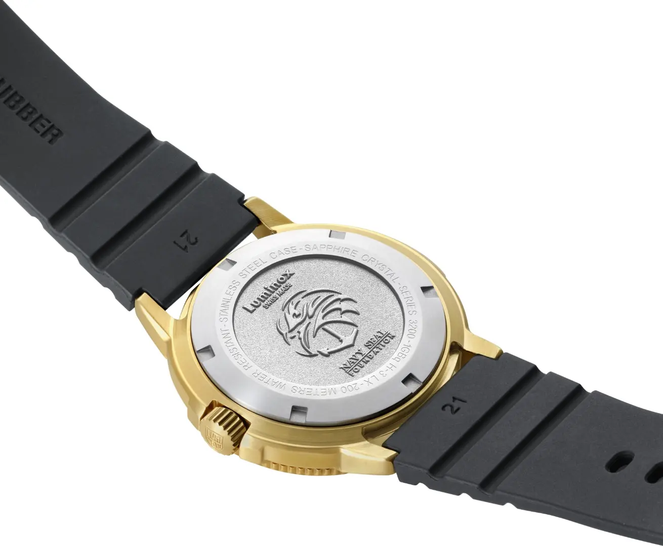 LUMINOX Zegarek Kwarcowy Navy SEAL Foundation 3220 Series XS.3221.NSF – czarno-złoty